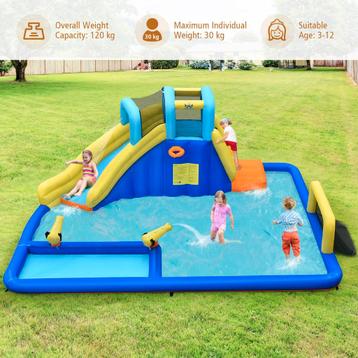 LIVSK Opblaasbaar Waterpark - 6-in-1 Springkussen met Waterg beschikbaar voor biedingen