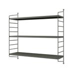 [en.casa] Wandplank Strängnäs verstelbaar 50x60x15 cm donker, Huis en Inrichting, Woonaccessoires | Wandplanken en Boekenplanken