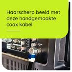 Coax kabel 20 meter - Zwart - Male en Female haakse pluggen, Audio, Tv en Foto, Audiokabels en Televisiekabels, Verzenden, Nieuw