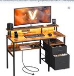 Verstelbaar Bureau met Lades & LED – 120 cm, Monitorstandaar, Verzenden, Nieuw