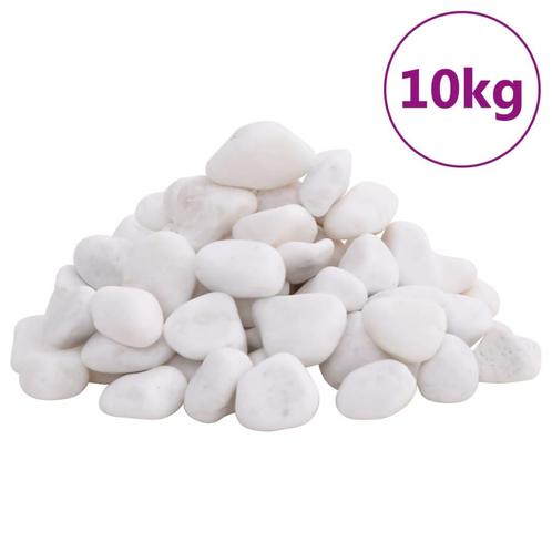 vidaXL Kiezelstenen gepolijst 2-5 cm 10 kg wit, Dieren en Toebehoren, Overige Dieren-accessoires, Nieuw, Verzenden