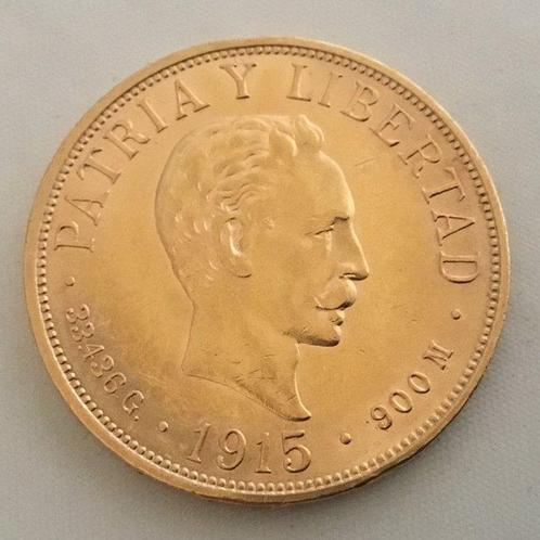 Midden Amerika. José Marti. 20 Pesos 1915 Goud 21.6 Kt., Postzegels en Munten, Munten | Europa | Niet-Euromunten