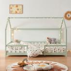 Kinderbed Sisimiut huisbed 200x120 cm mint en wit [en.casa], Huis en Inrichting, Slaapkamer | Bedden, Verzenden, Nieuw