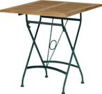 4 Seasons Outdoor Lindau stalen tafel met teak blad 70 x 70, Tuin en Terras, Ophalen of Verzenden, Nieuw