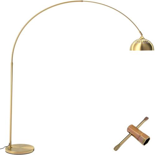 Booglamp Arcus, staal, retro-stijl, 60W - goud, Huis en Inrichting, Lampen | Overige, Verzenden