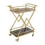 *WOONWINKEL* Kare Design Pyramids Serveer Trolley Goud Met Z, Verzenden, Nieuw