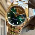 Rolex - Day-Date 36 18k Yellow Gold Green Dial - 118208 -, Sieraden, Tassen en Uiterlijk, Horloges | Heren, Nieuw