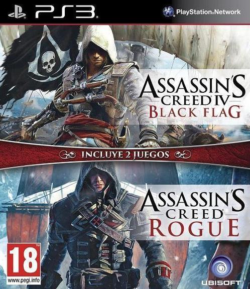 Assassins Creed IV: Black Flag + Assassins Creed: Rogue, Spelcomputers en Games, Games | Sony PlayStation 3, 1 speler, Vanaf 18 jaar