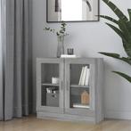 vidaXL Vitrinekast 82,5x30,5x80 cm bewerkt hout grijs sonoma, Huis en Inrichting, Verzenden, Nieuw, 50 tot 100 cm, Minder dan 100 cm