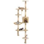 vidaXL Kattenkrabpaal met sisal krabpalen wandmontage 194 cm, Dieren en Toebehoren, Katten-accessoires, Verzenden, Nieuw