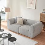 [en.casa] 2-Zitsbank Hurvas modulaire bank 216x108x76 cm gri, Huis en Inrichting, Banken | Sofa's en Chaises Longues, Verzenden