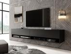 TV-Meubel Asino mat zwart - 180 cm, Nieuw, 150 tot 200 cm, Overige materialen, 25 tot 50 cm