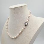 Zonder Minimumprijs - Halsketting Zilver - Akoya parel 6,8, Sieraden, Tassen en Uiterlijk, Kettingen, Nieuw