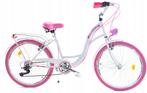 Meisjesfiets - 26 inch - met 7 versnellingen - wit roze, Ophalen of Verzenden, Nieuw
