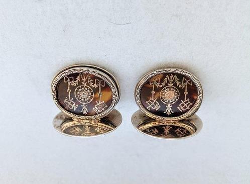 Pair of Place or Menu Holders - Eetservies - .925 zilver, Antiek en Kunst, Antiek | Goud en Zilver