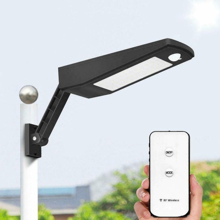 Solar wandlamp Paddle met bewegingssensor in zwart, Tuin en Terras, Buitenverlichting, Led, Minder dan 50 watt, Nieuw, Rvs, Overige typen