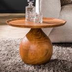 *WOONWINKEL* Salontafel Met Bolvoet Acacia Hout, Huis en Inrichting, Tafels | Salontafels, Nieuw, Verzenden