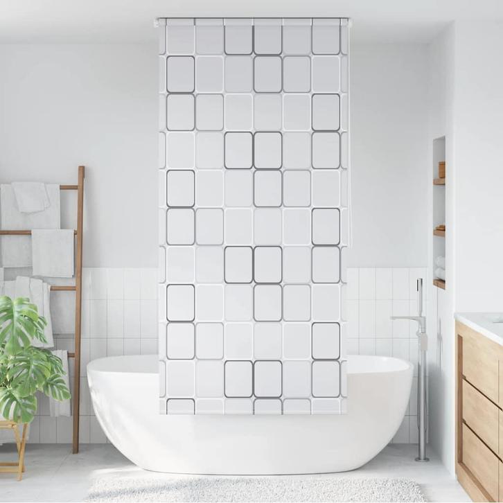 vidaXL Rolgordijn voor douche 80x240 cm vierkant, Huis en Inrichting, Badkamer | Badtextiel en Accessoires, Wit, Nieuw, Verzenden