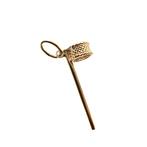 Gouden hanger van een korfbalpaal (Hanger of bedel), Ophalen of Verzenden, Gebruikt, Goud, Overige merken