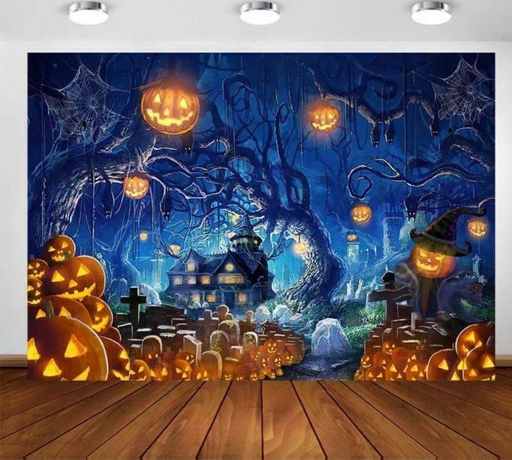 Halloween themadoek fotodoek huren, Griezelfeest Feesten, Hobby en Vrije tijd, Feestartikelen | Verhuur, Halloween of Griezel