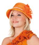 hoed orange lady
