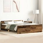 vidaXL Bedframe zonder matras 150x200 cm bewerkt hout oud, Bruin, Verzenden, Overige maten, 200 cm