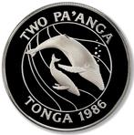 Tonga. Tupou IV. 2 Paanga 1986  Humpback Whales 0,9 Oz, Postzegels en Munten