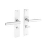 Ferro geveerd op schild wc 63/8 wit - deurbeslag - Mooi D..., Doe-het-zelf en Verbouw, Hang- en Sluitwerk, Ophalen of Verzenden