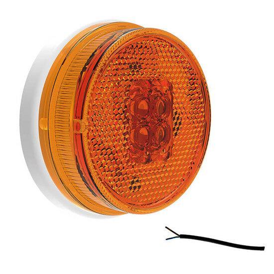 LED markeringslicht amber  | 12-24v | 50cm. kabel, Auto's, Bestelauto's, Verzenden
