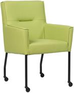 Felgroene leren moderne eetkamerstoel - Toledo Leer Lime (fe, Huis en Inrichting, Stoelen, Overige kleuren, Nieuw, Leer, Ophalen of Verzenden