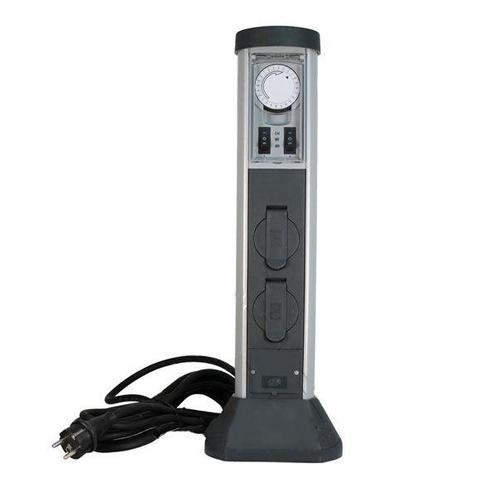 Tuinpaal - 2x contactdoos + Timer, Hobby en Vrije tijd, Elektronica-componenten, Ophalen of Verzenden