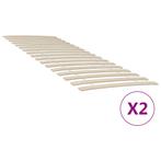 vidaXL Bedlattenvervanging met 34 latten 2 stuks 80x200 cm, Eenpersoons, Bruin, Verzenden, Nieuw