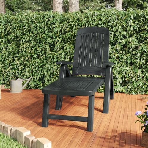 vidaXL Ligbed inklapbaar polypropeen groen, Tuin en Terras, Ligbedden, Nieuw, Verzenden