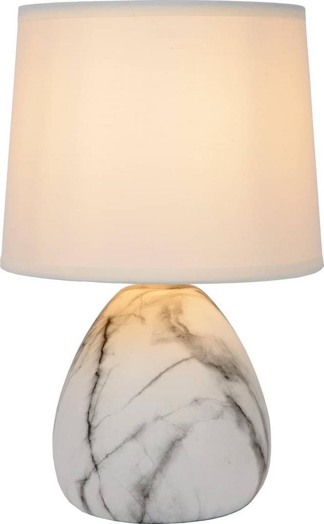 Lucide MARMO - Tafellamp - Ø 16 cm - 1xE14 - Wit - Japandi, Huis en Inrichting, Lampen | Tafellampen, Zo goed als nieuw, Ophalen of Verzenden