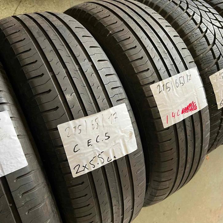 2 x Continental EcoContact 5 215-65-17 Zomerbanden 5,5mm, Auto-onderdelen, Banden en Velgen, 17 inch, Zomerbanden, 215 mm, Personenwagen