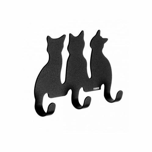Haak Tiger Cats Zwart, Huis en Inrichting, Badkamer | Badtextiel en Accessoires, Ophalen of Verzenden