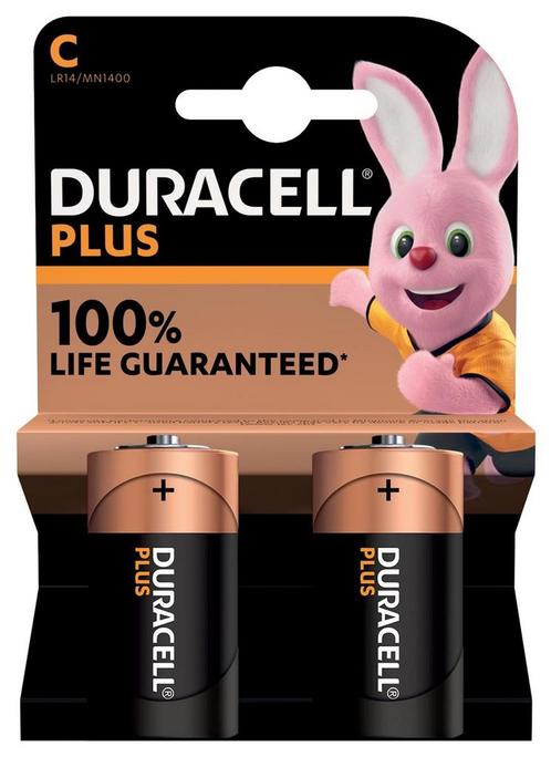 Duracell Duracell - batterij Plus 100% - C - 2 stuks, Zakelijke goederen, Partijgoederen en Retail | Verpakking en Verzending