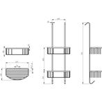 Xellanz Domo Doucherekje - Hangend - Mat Zwart, Huis en Inrichting, Ophalen of Verzenden, Nieuw