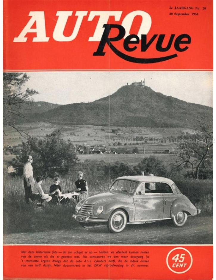 1954 AUTO REVUE MAGAZINE 20 NEDERLANDS, Boeken, Auto's | Folders en Tijdschriften