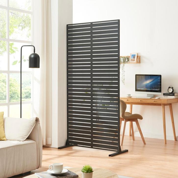 Scheidingswand Trolu zwart 200x100x50 cm casa.pro, Huis en Inrichting, Woonaccessoires | Kamerschermen, Verzenden