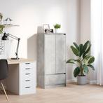 vidaXL Kast met lade 55,5x34x119,5 cm spaanplaat betongrijs, Huis en Inrichting, Kasten | Buffetkasten, Verzenden, Nieuw, Overige houtsoorten