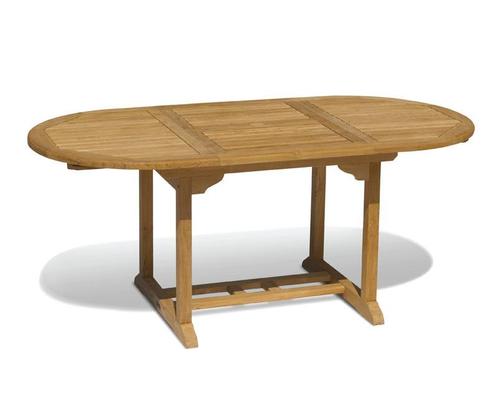 Uitschuifbare Tuintafel | Ovaal | 150 <> 200 x 100 x 75 ( H, Tuin en Terras, Tuintafels, Nieuw, Verzenden