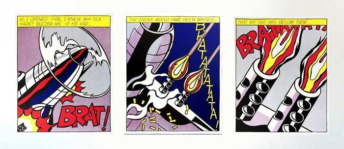 Roy Lichtenstein (1923-1997) (after) - Opened Fire Triptych, Antiek en Kunst, Antiek | Overige Antiek