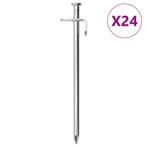 vidaXL Tentharingen 24 st 8 mm 19,5 cm gegalvaniseerd staal, Caravans en Kamperen, Verzenden, Nieuw
