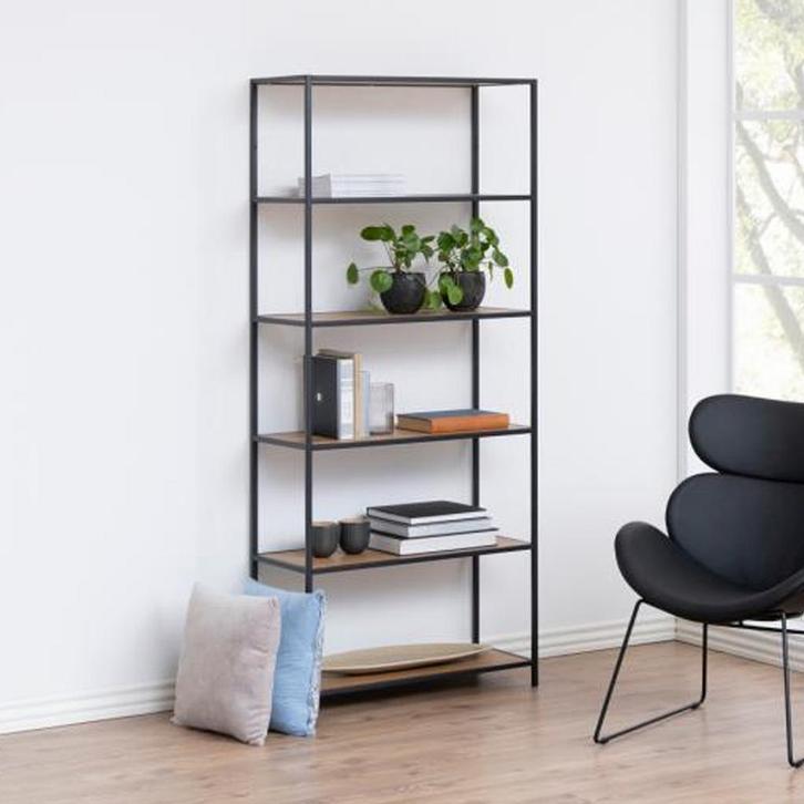 *WOONWINKEL* Boekenkast Met Metalen Frame, Huis en Inrichting, Kasten | Boekenkasten, Nieuw, Verzenden