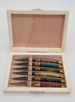 Laguiole Bougna - Tafelmessenset (6) - Hout, Messing - Pic -, Antiek en Kunst