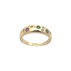 Zonder Minimumprijs - Ring - 8 karaat Geel goud - Smaragd,, Sieraden, Tassen en Uiterlijk, Ringen, Nieuw