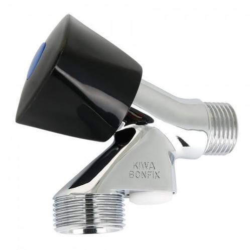 Bonfix beluchterkraan met keerklep en zwarte knop (70487), Doe-het-zelf en Verbouw, Sanitair, Kraan, Nieuw, Ophalen of Verzenden