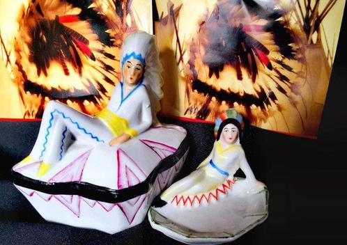 Vide-poche (2) -  COUPLE AMÉRINDIEN  - Art Déco Style, Antiek en Kunst, Kunst | Designobjecten