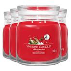 4x Yankee Candle Geurkaars Medium Jar Christmas Eve 368 gr, Nieuw, Verzenden